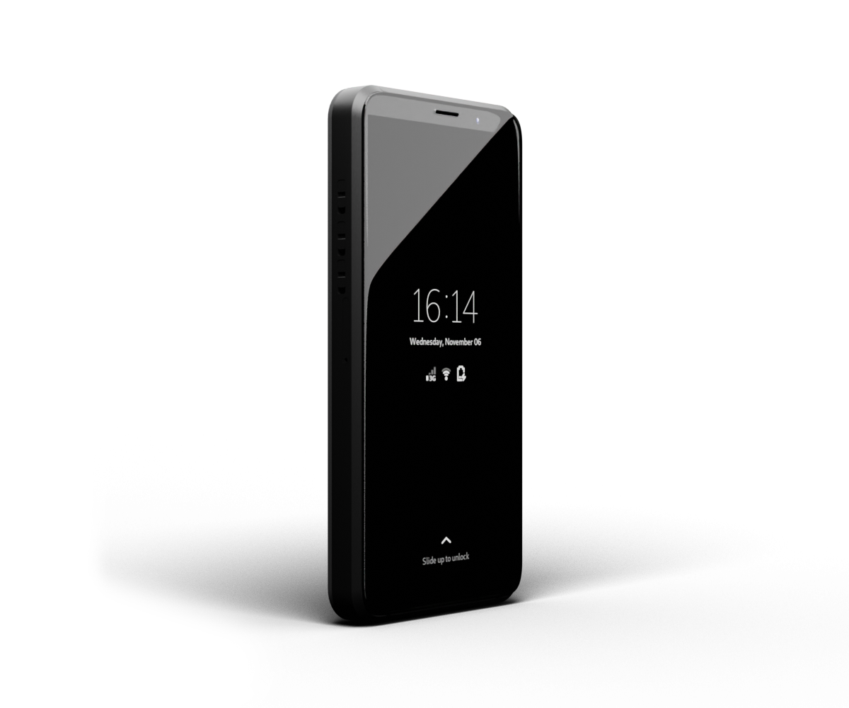 Purism Librem5 Phone from an side angle