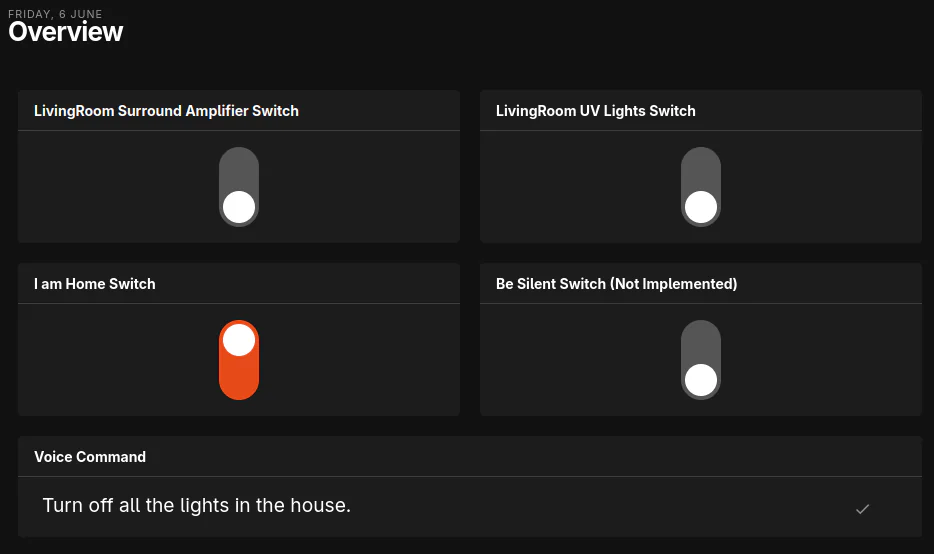 Visualize VoiceCommand sentence